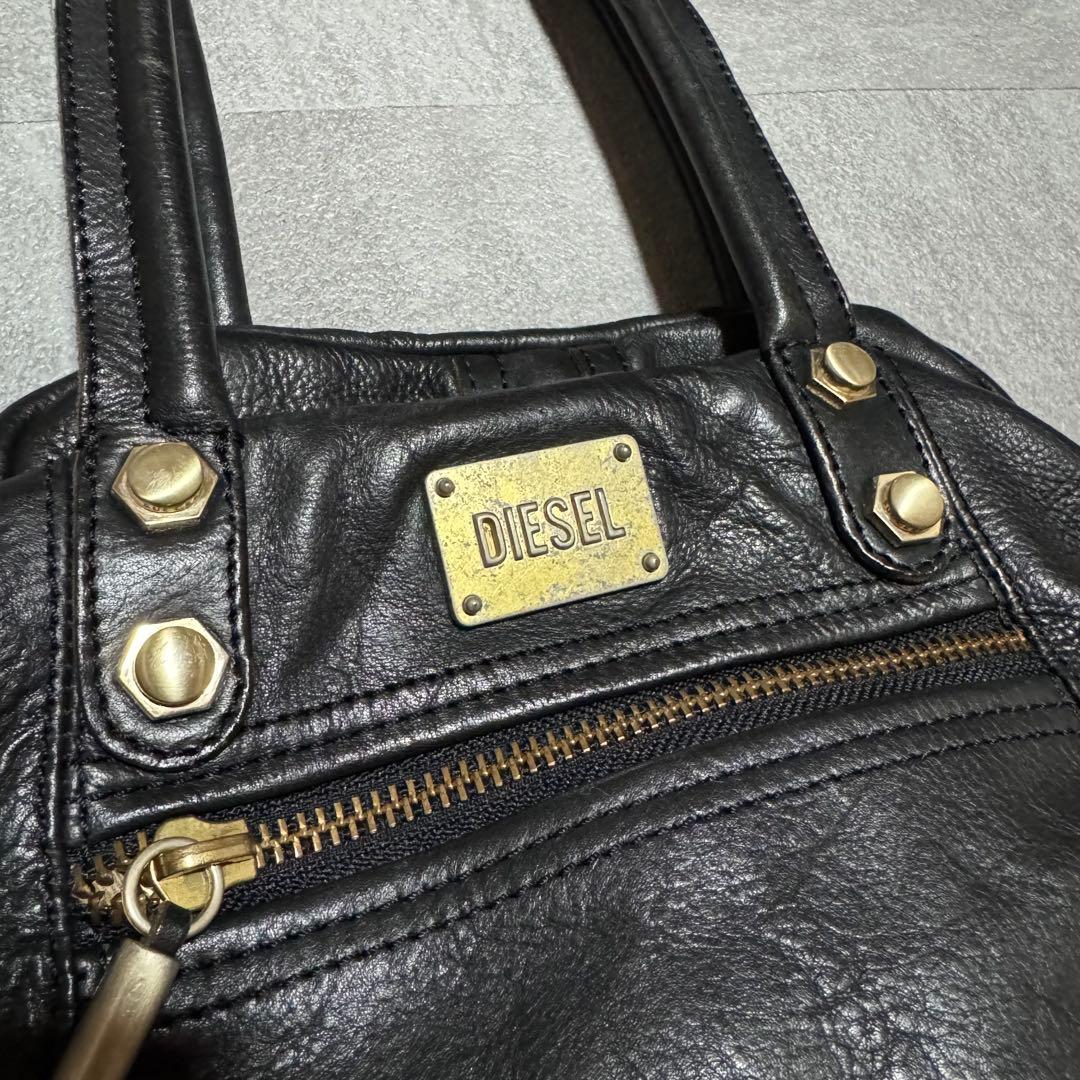 DIESEL 00s~ archive ボストン トート バッグ レザー Y2K
