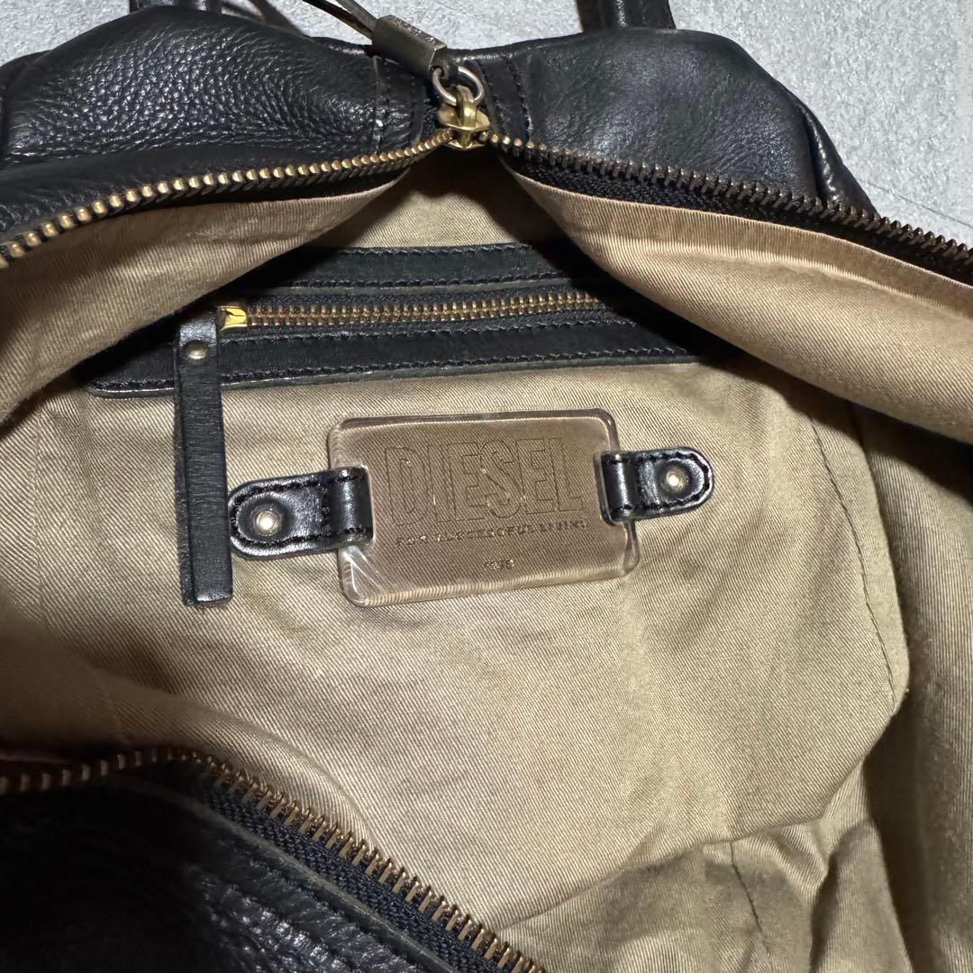 DIESEL 00s~ archive ボストン トート バッグ レザー Y2K