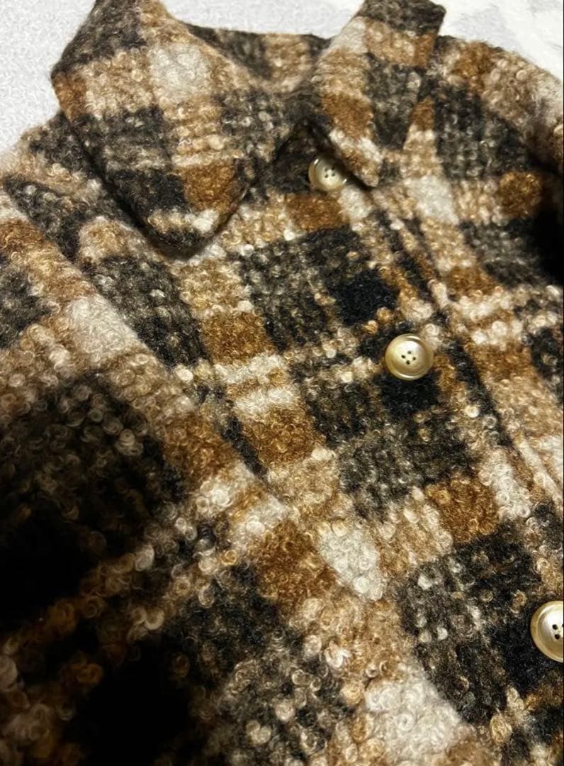 ジャケット・アウター Amiur soutien collar shaggy coat