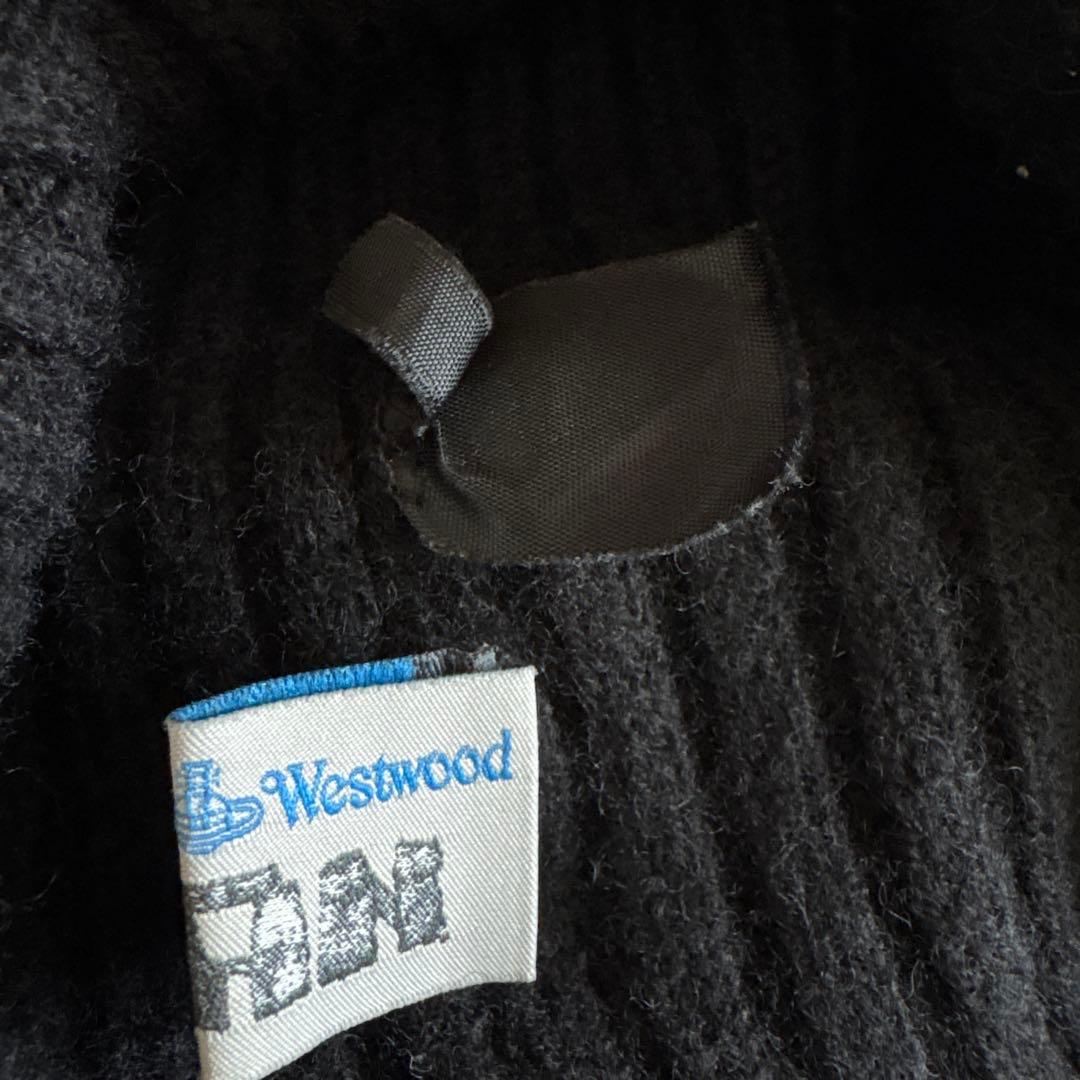 Vivienne Westwood ビビアン ニット帽 ブラック オーブ刺繍