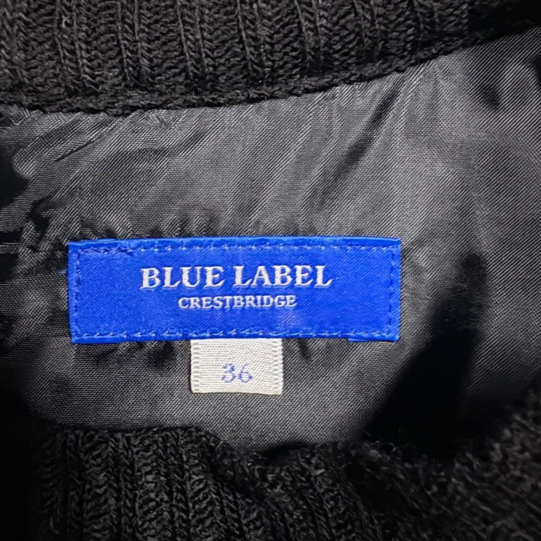 BLUE LABEL CRESTBRIDGE ニット袖 ツイードワンピ ース