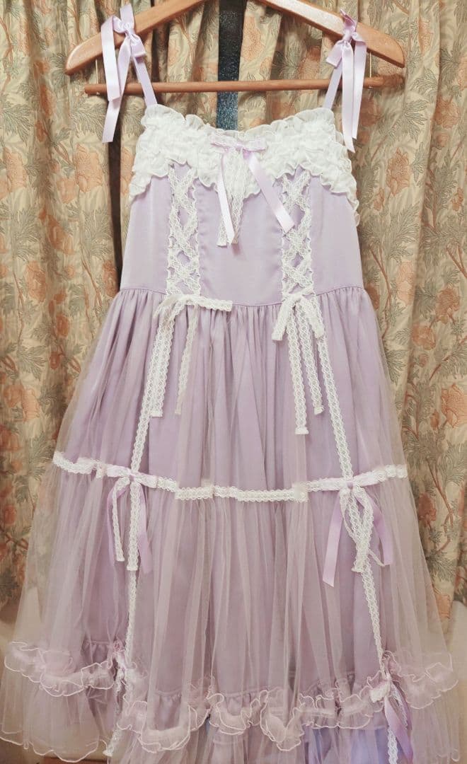新品 Angelic Pretty Marquiseジャンパースカート パープル