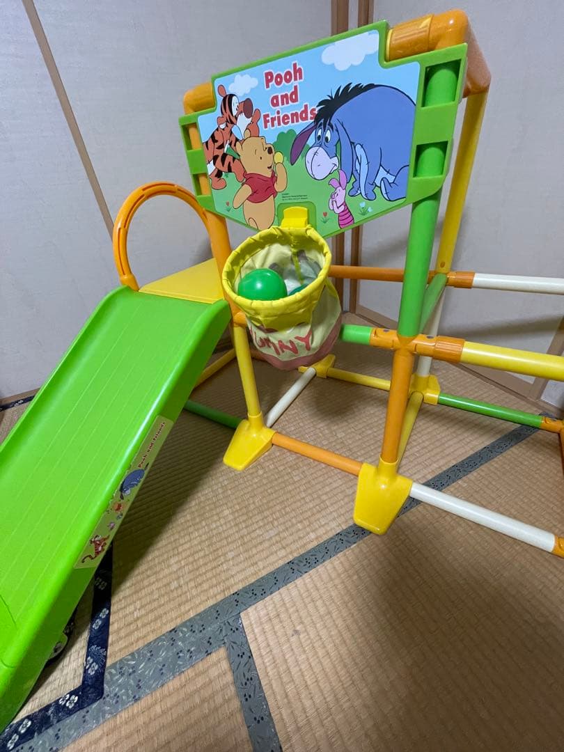 くまのプーさんハニーポット おりたたみジム　すべり台
