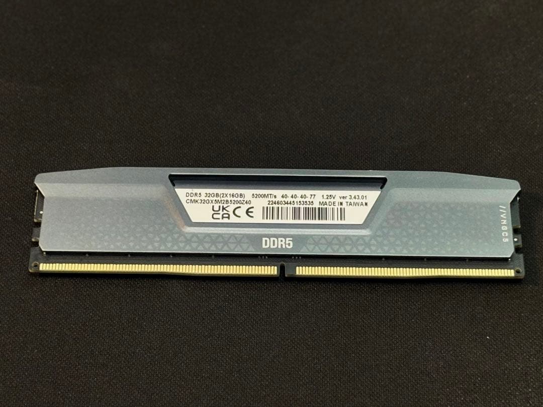 ［DDR5 16GB］CORSAIR VENGEANCE 5200MHz メモリ