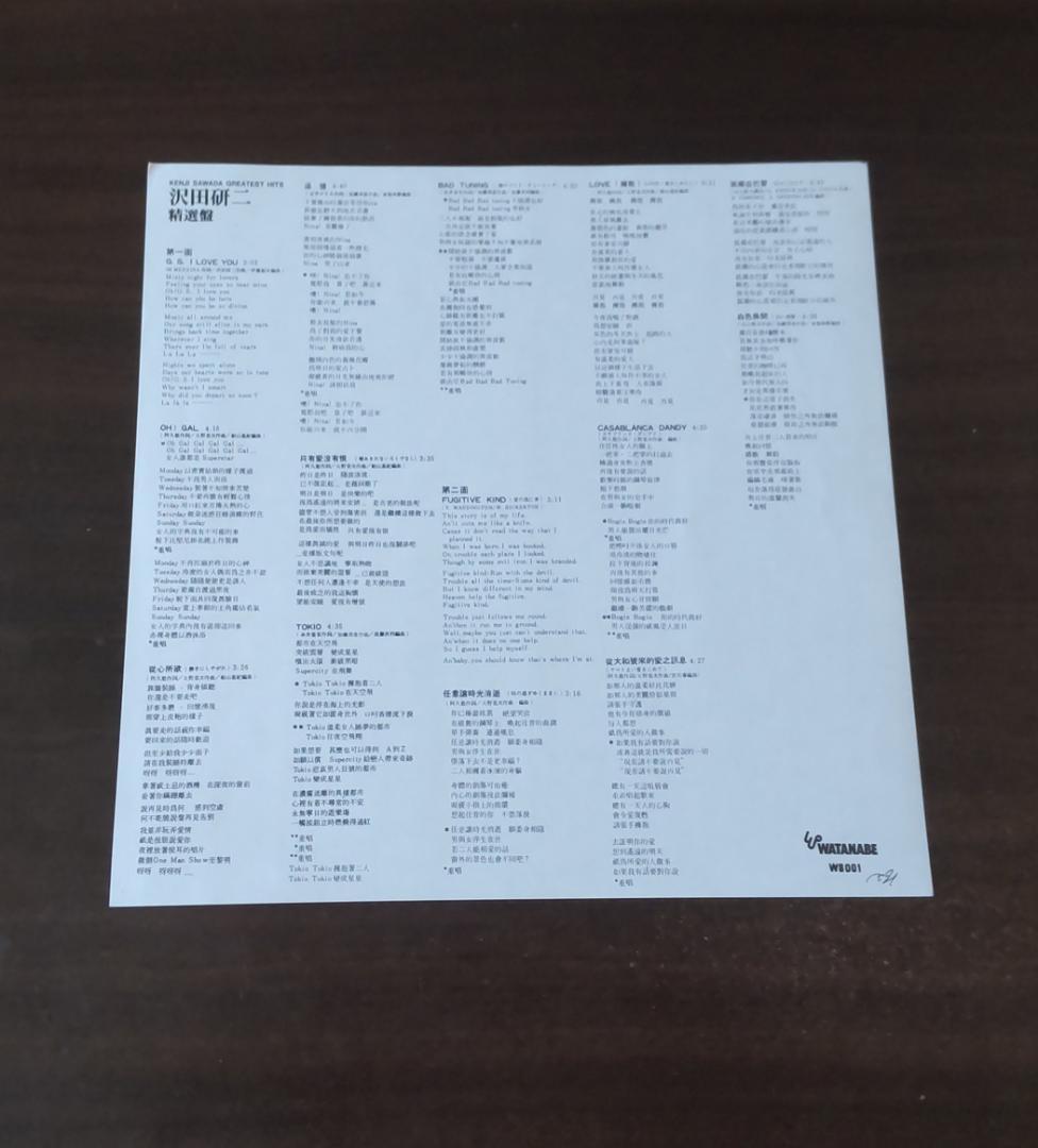 沢田研二 　GERATEST HITS　UK盤LP