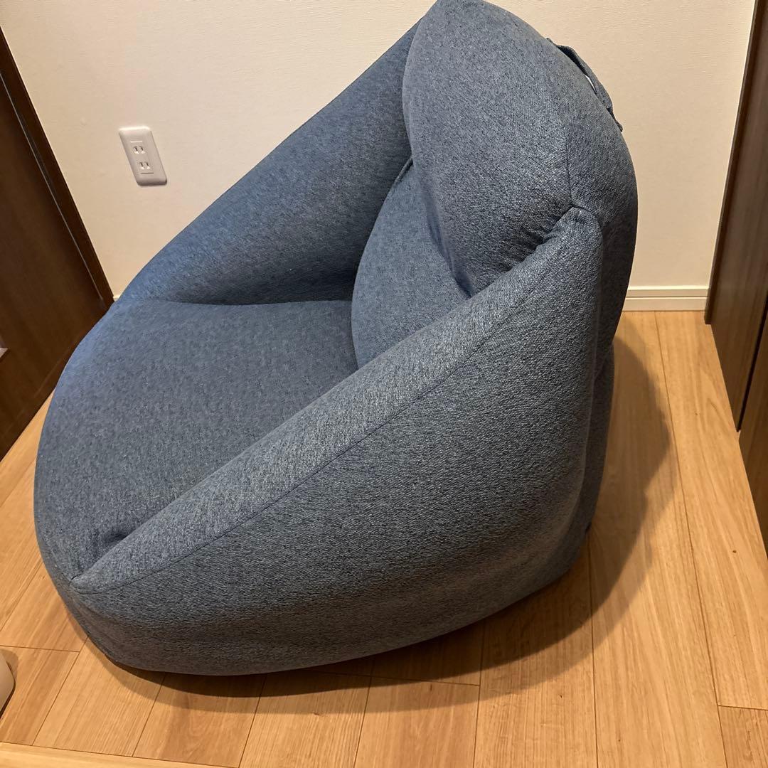 無印良品　空気でできたソファ　ネイビー