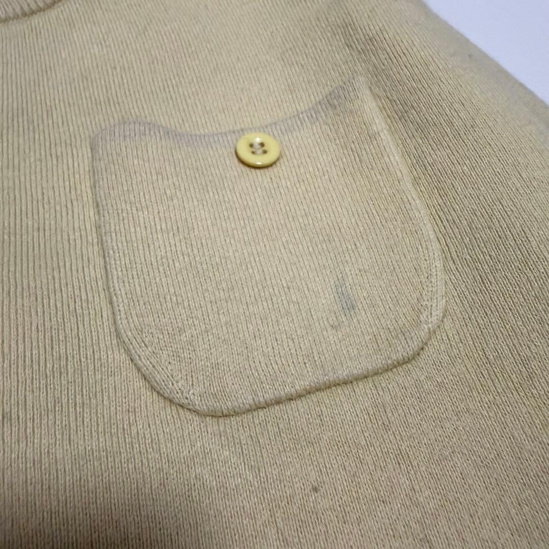 CABaN キャバン コットンカシミヤ クルーネックカーディガン イエロー