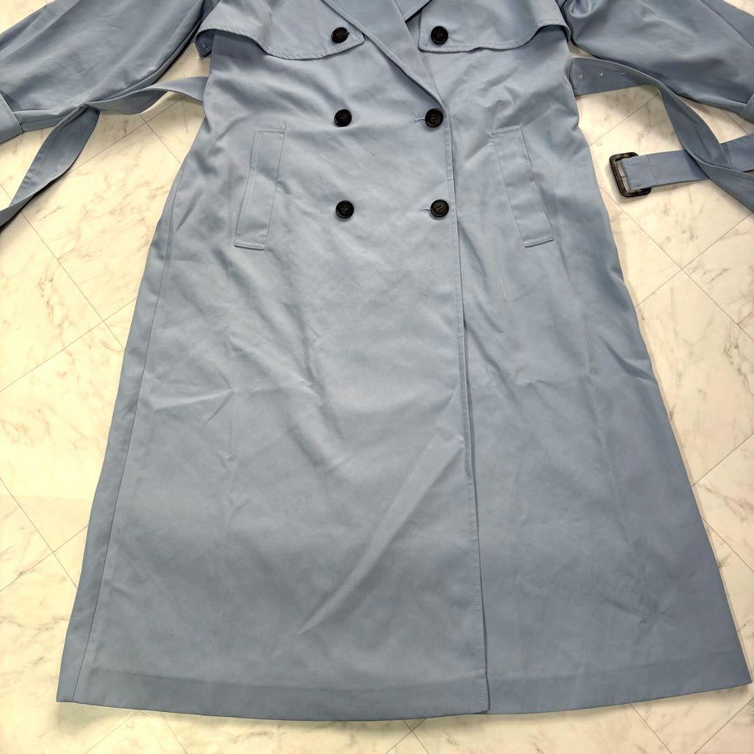 新品　タグ付き　フレイ アイディー　オーバートレンチコート　ブルー 25SS