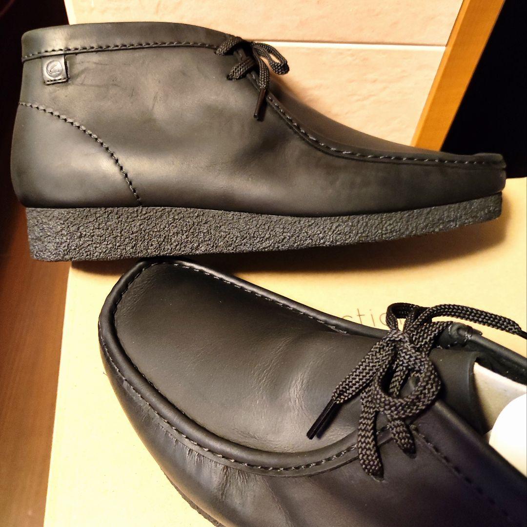 【新品】クラークス ワラビーブーツ　シェイカーブーツ 27.5cmブラックレザー