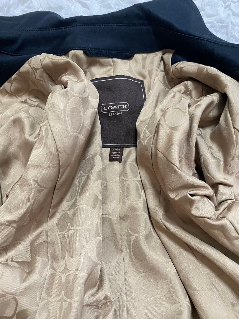 《極美品》COACH トレンチコート ロング黒 xs