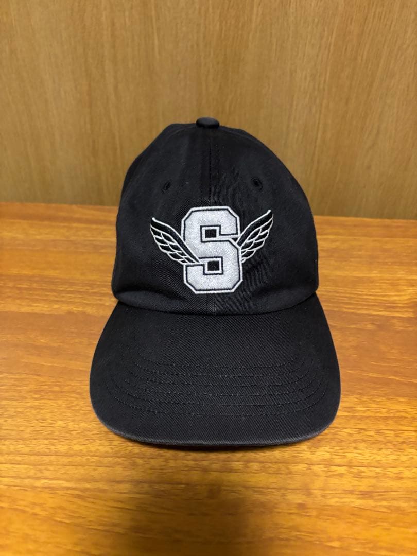 SUPREME ブラックキャップ 翼のあるSロゴ