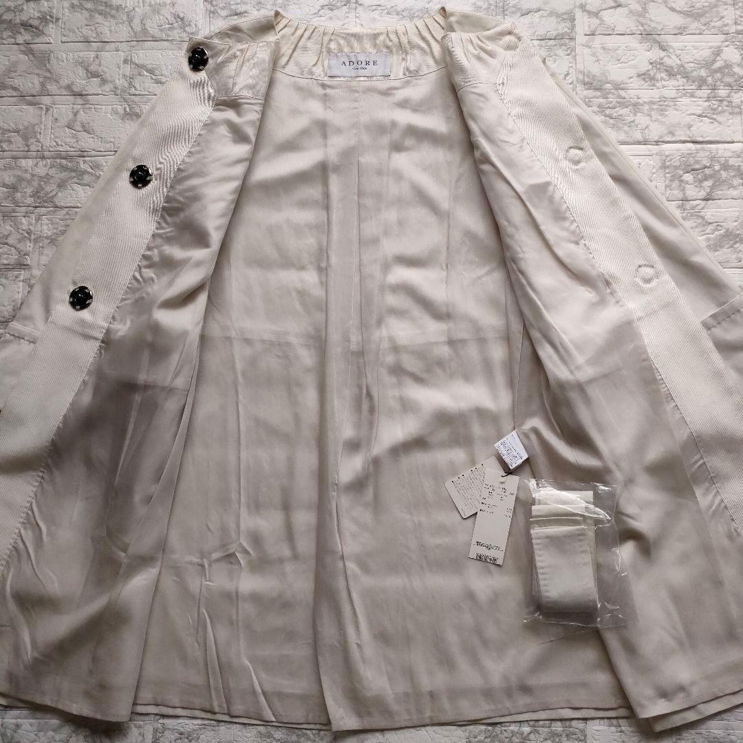 【新品・タグ付】ADORE ノーカラースプリングコート 36