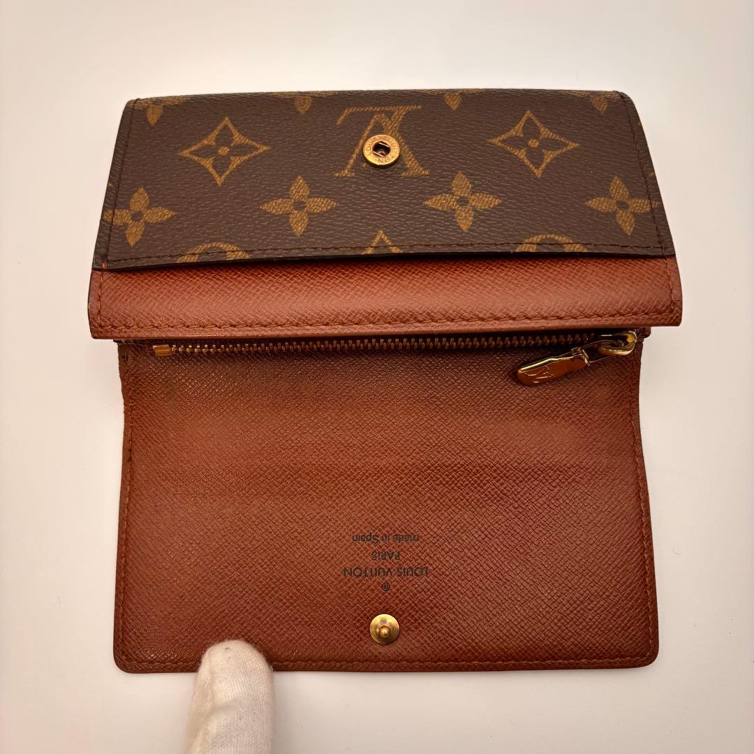 【鑑定済み】ルイヴィトン✨ポルトモネジップ✨二つ折り財布 モノグラム✨コンパクト