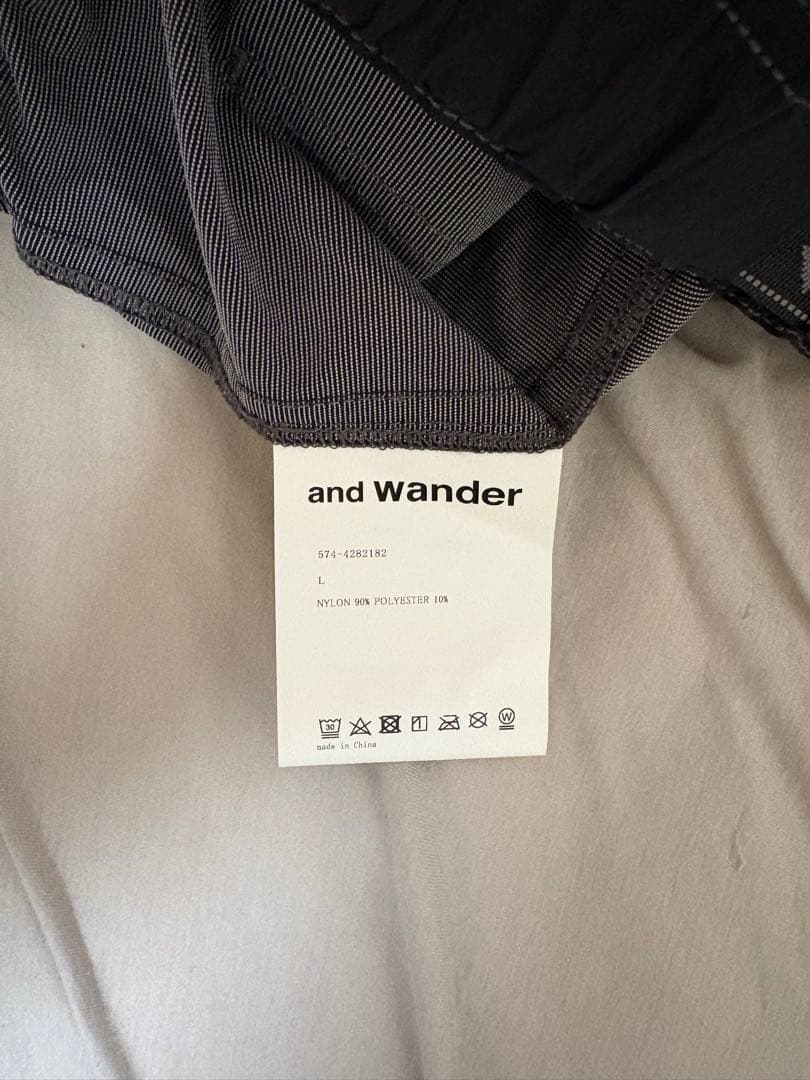 パンツ and wander crinkled nylon pants