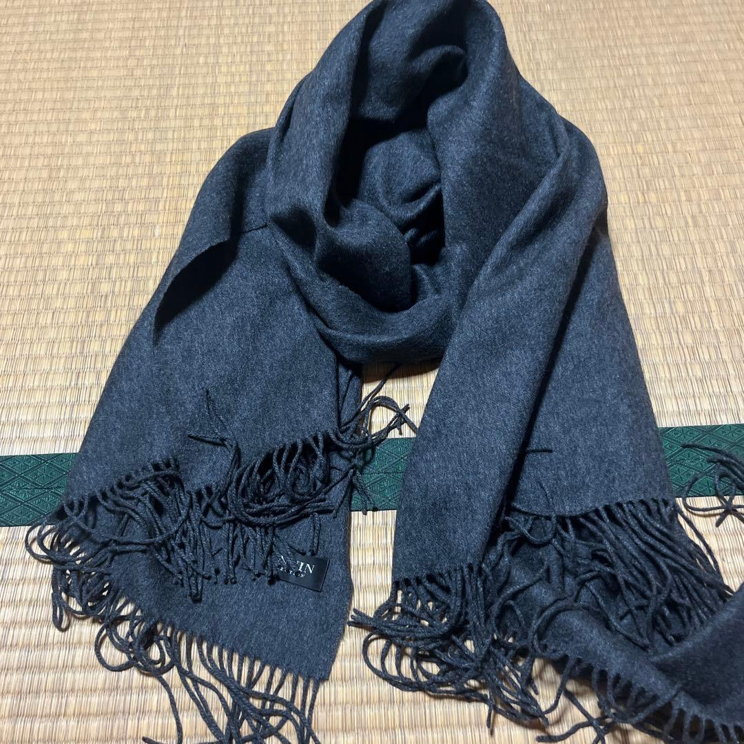 M*t様 LANVIN 大判カシミアストール　ダークグレー