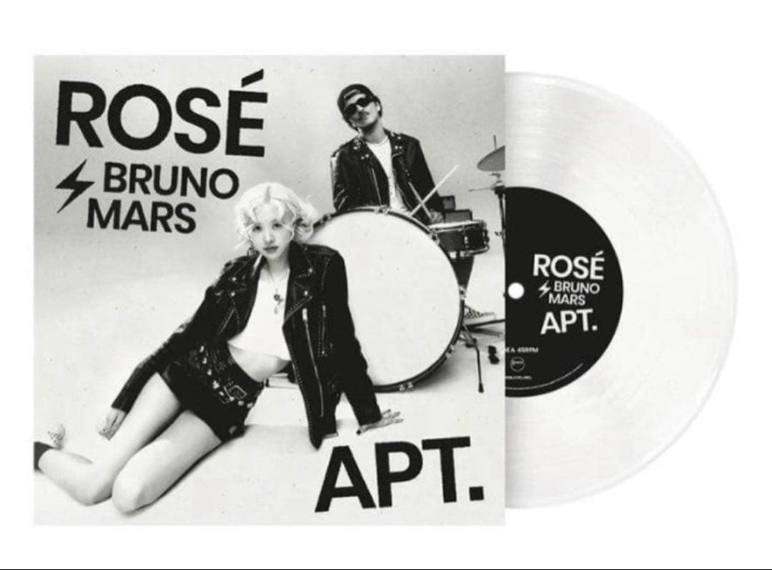 ROSÉ & Bruno Mars 限定ホワイト レコード APT. ROSE