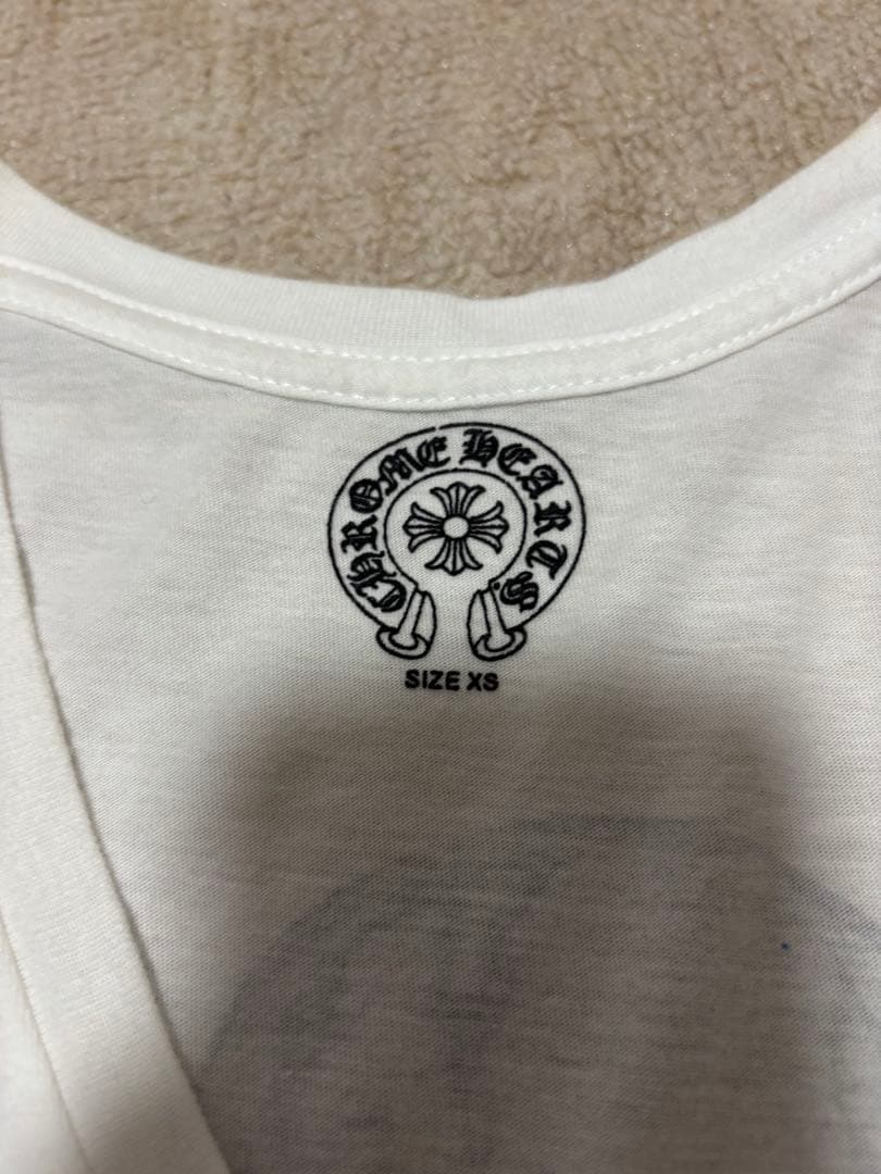 Chrome Hearts ホワイト Vネック Tシャツ XS