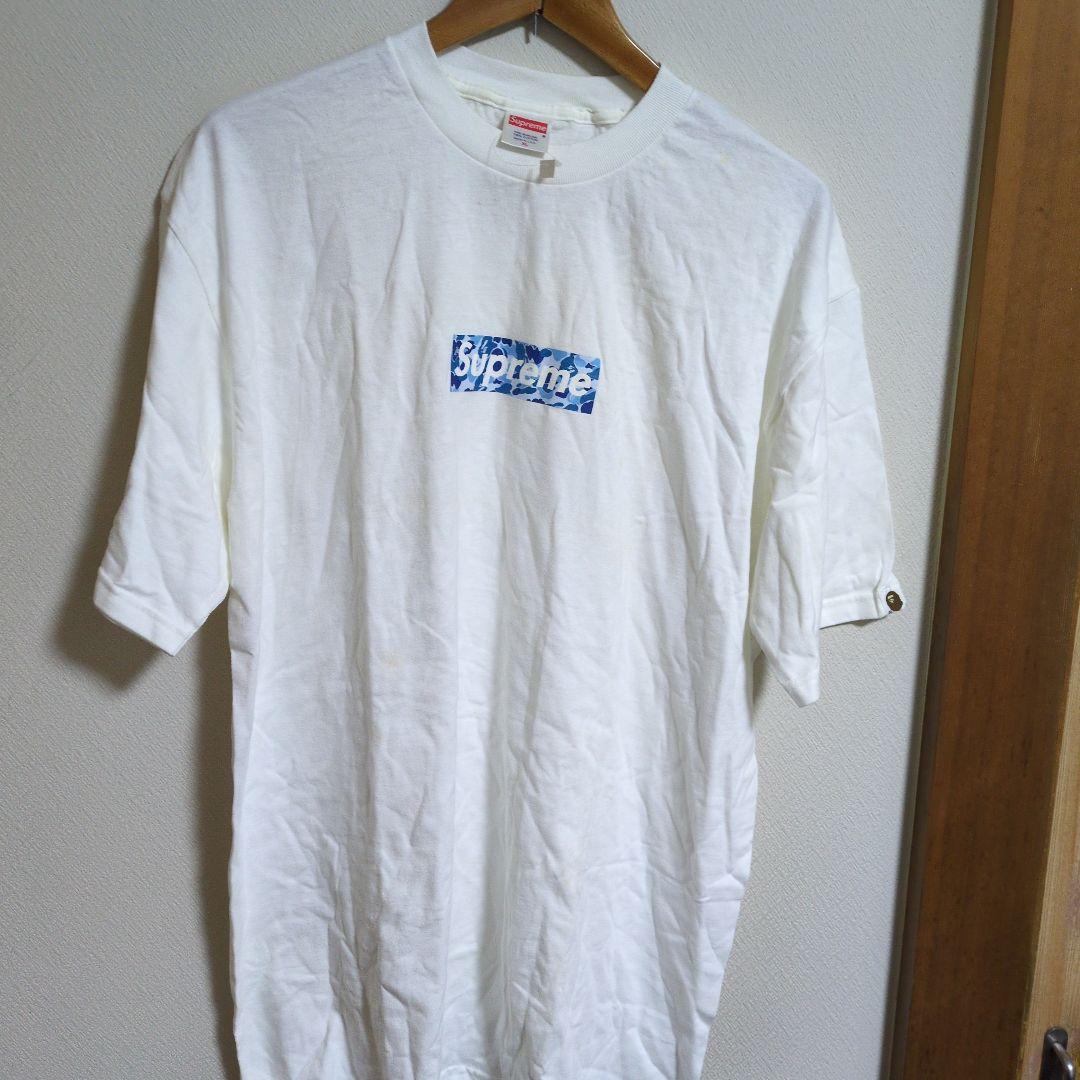 supreme ボックスロゴ a bathing apeｔシヤツコラボ新品