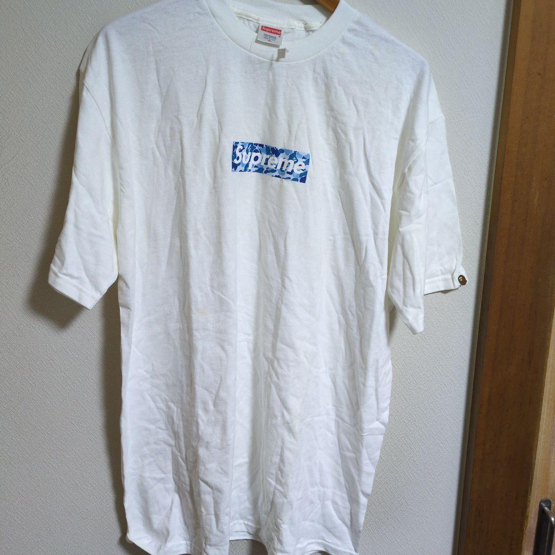 supreme ボックスロゴ a bathing apeｔシヤツコラボ新品