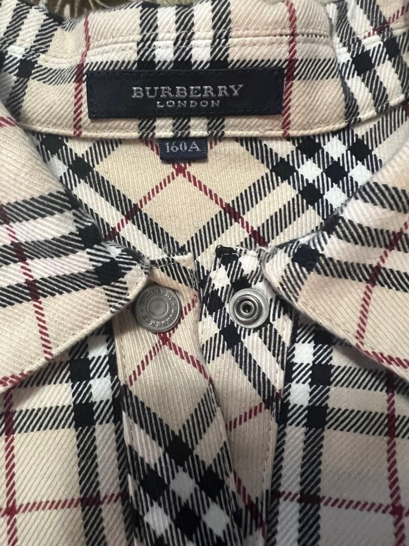 BURBERRY チェック柄 七部袖ワンピース 160A 卒業式