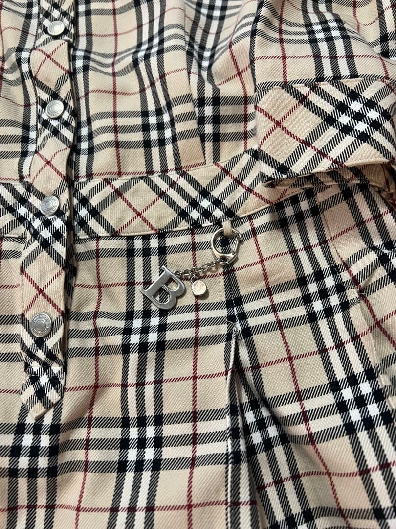 BURBERRY チェック柄 七部袖ワンピース 160A 卒業式