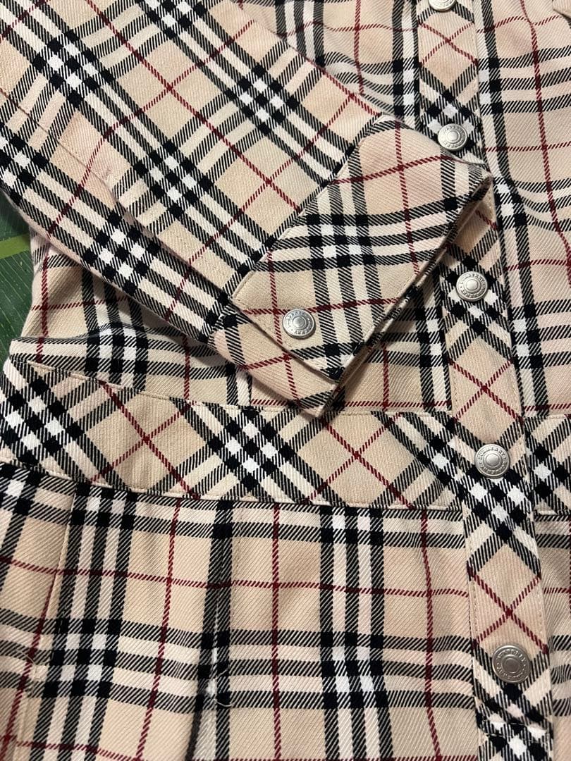 BURBERRY チェック柄 七部袖ワンピース 160A 卒業式