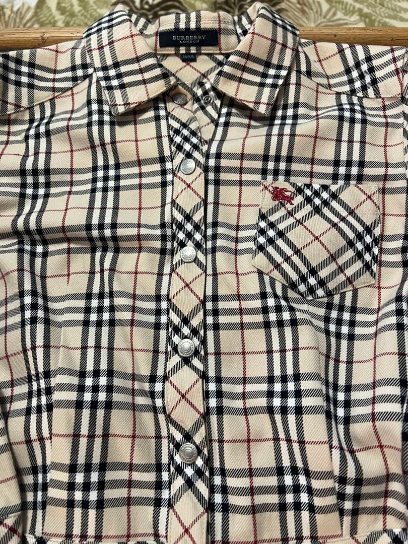 BURBERRY チェック柄 七部袖ワンピース 160A 卒業式