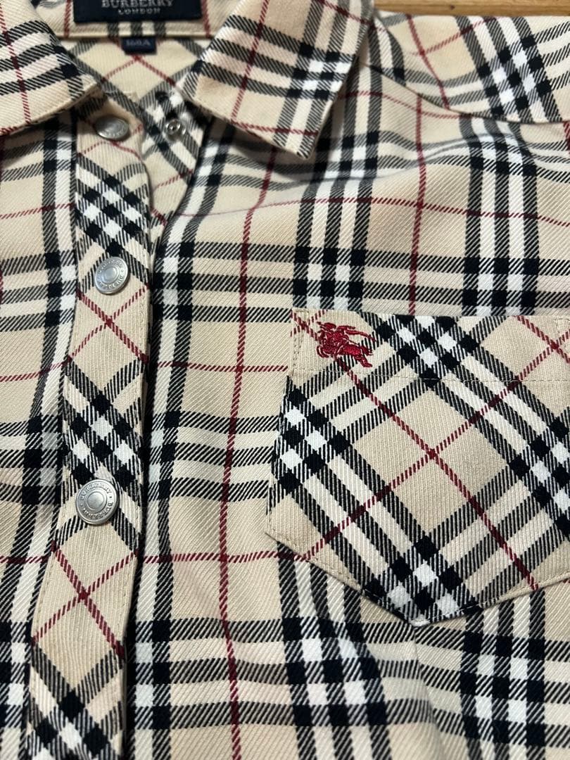 BURBERRY チェック柄 七部袖ワンピース 160A 卒業式