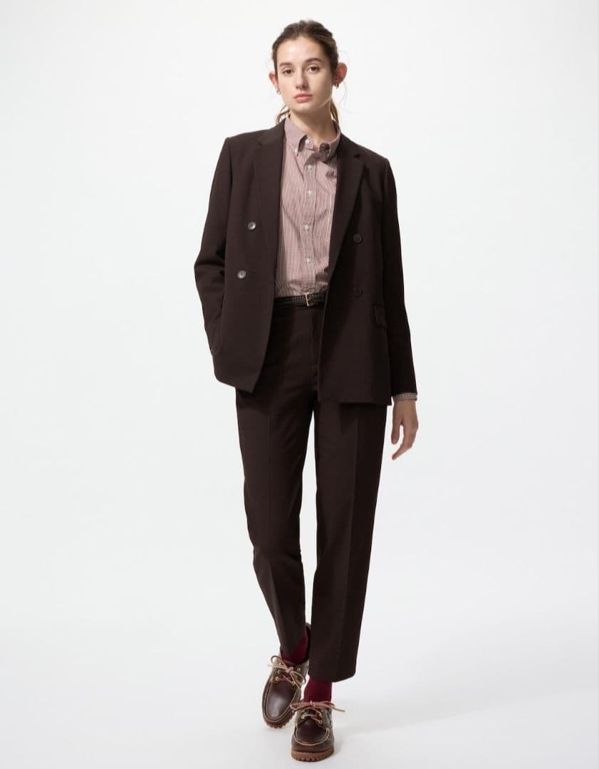 新品未使用UNIQLO ダブルジャケット ブラウン（完売品）Мサイズ
