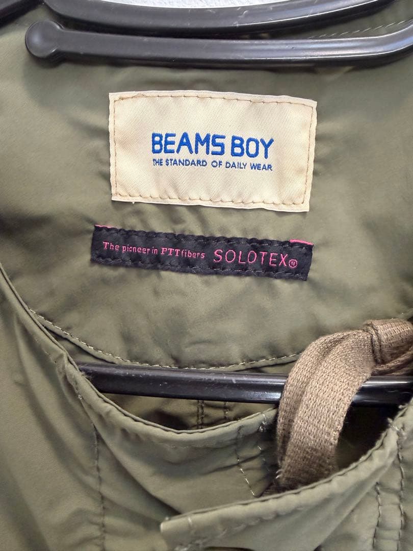 BEAMS BOYソロテックスミリタリー ブルゾン ノーカラー