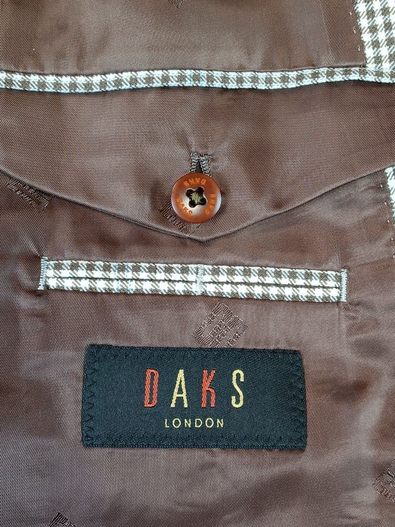 美品✨ DAKS チェック柄 シルク混 テーラードジャケット 日本製