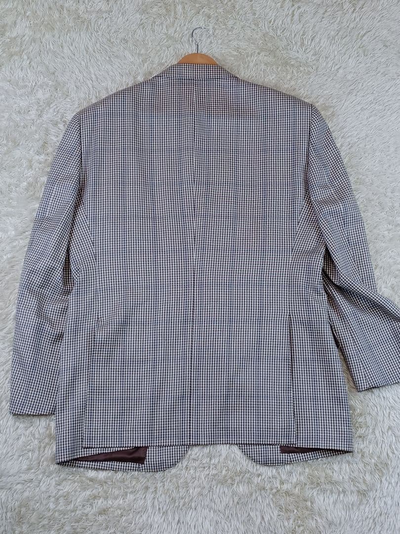 美品✨ DAKS チェック柄 シルク混 テーラードジャケット 日本製