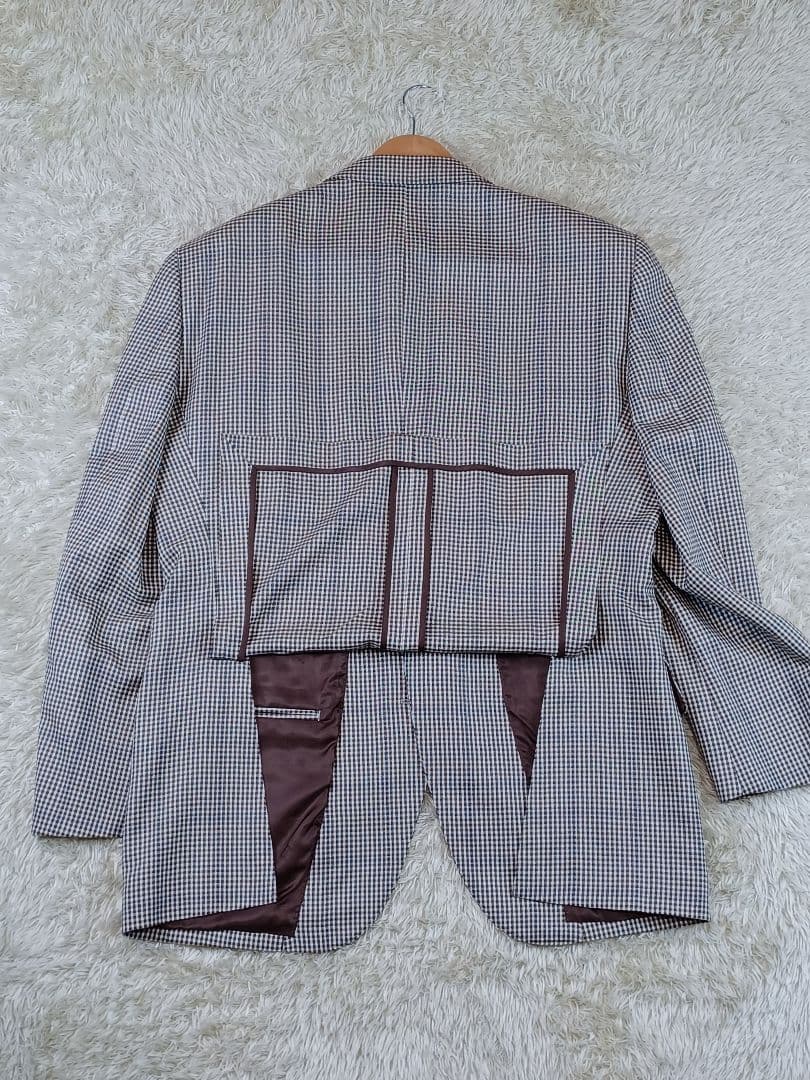 美品✨ DAKS チェック柄 シルク混 テーラードジャケット 日本製