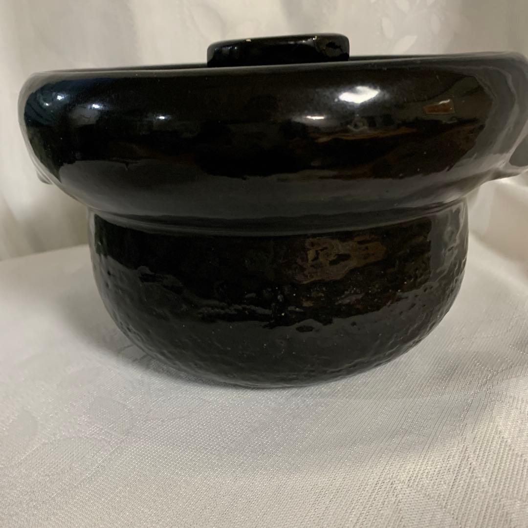 雲井窯　ご飯鍋　黒楽