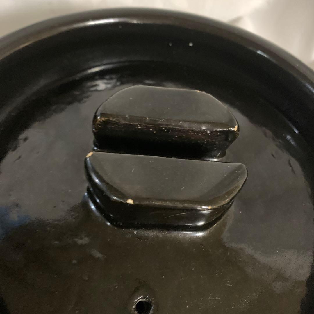 雲井窯　ご飯鍋　黒楽