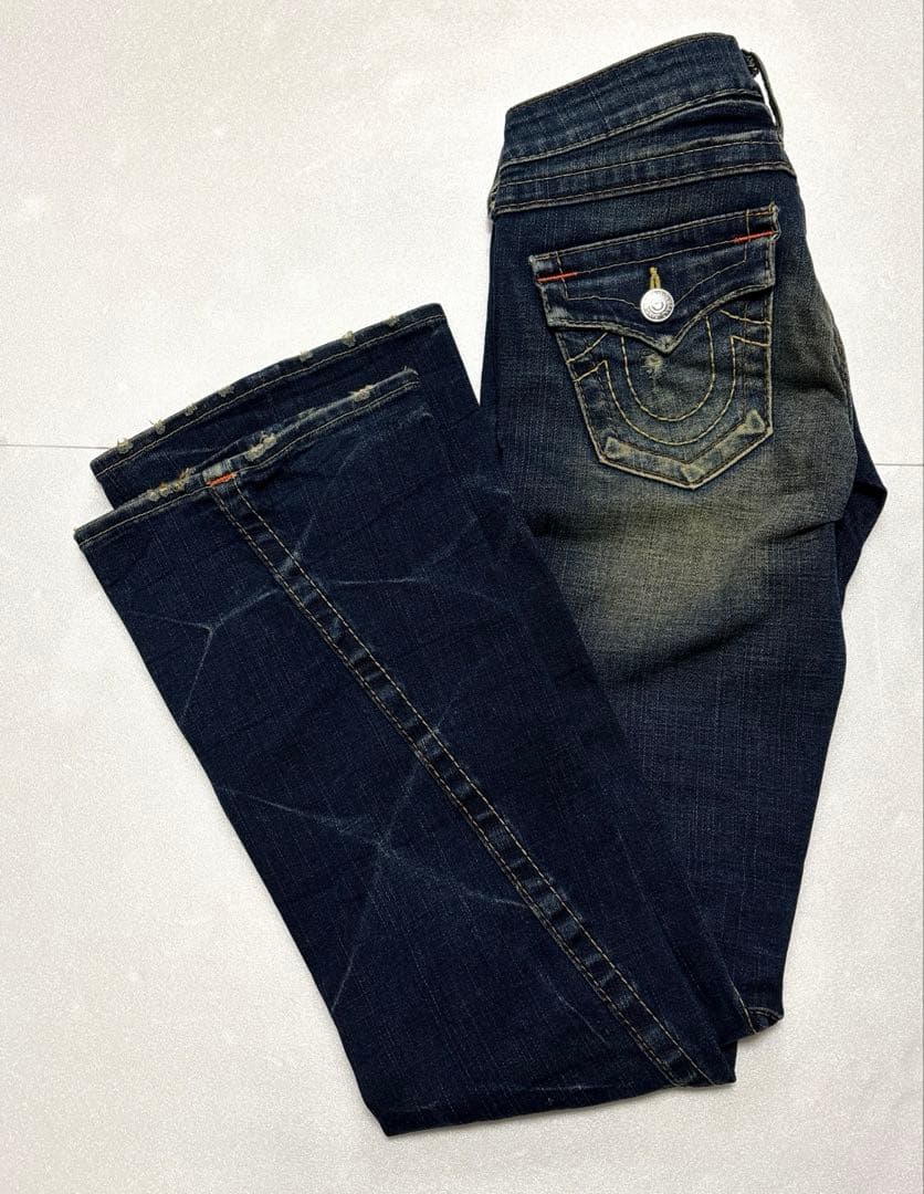 TRUE RELIGION ブーツカット　ダメージ加工　デニム　26