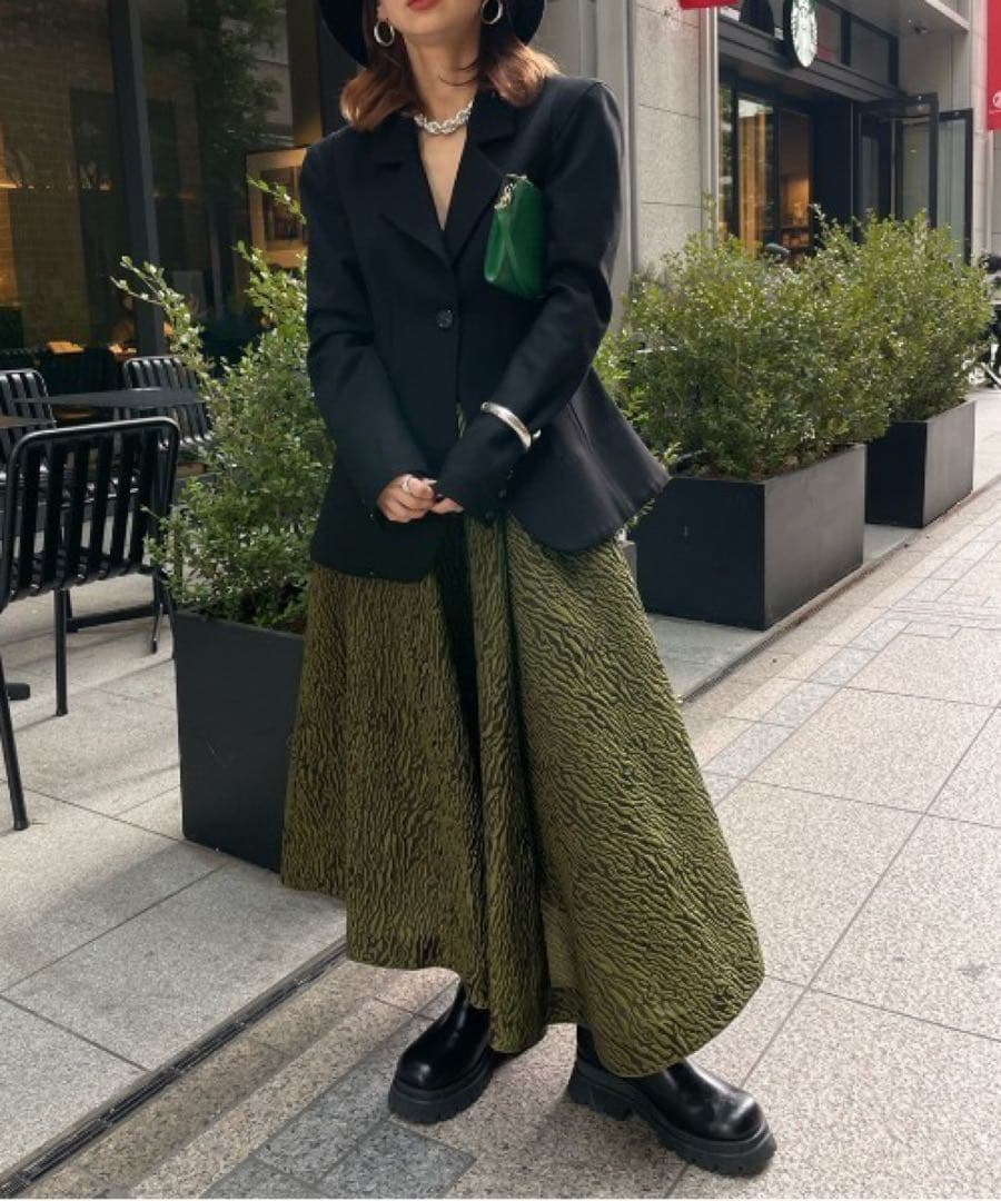ジャケット・アウター ameri vintage WAIST SHAPE FLARE JACKET