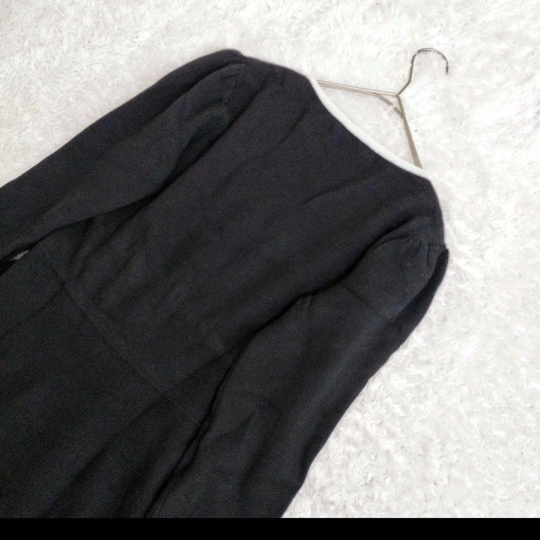 M'S GRACY エムズグレイシー ドット リボン フレア ワンピース 黒　L