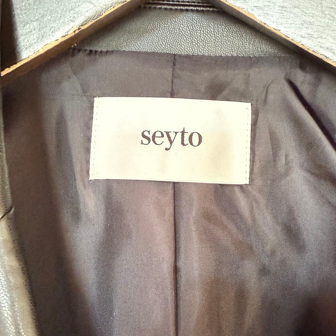 seyto セイト レザーテーラードジャケット S