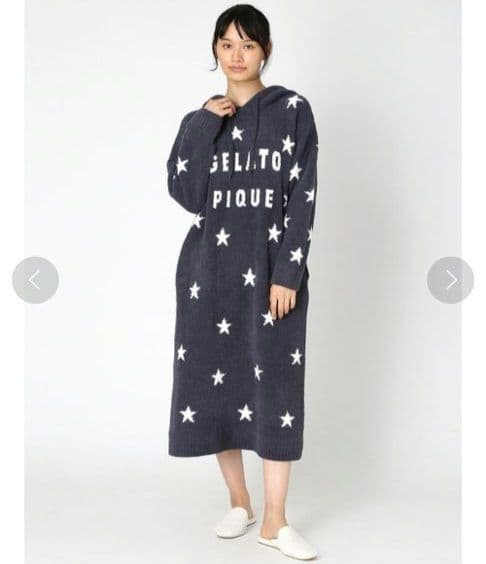 【新品・値札付き】gelato pique星柄フードワンピース