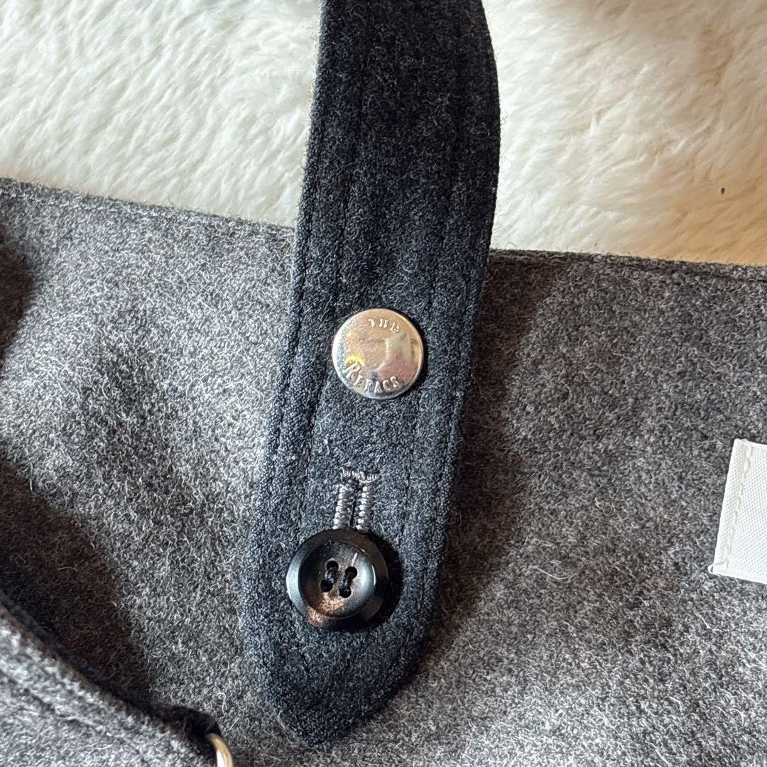 ［美品］THE RERACS ペンシルスカート サスペンダー グレー 36