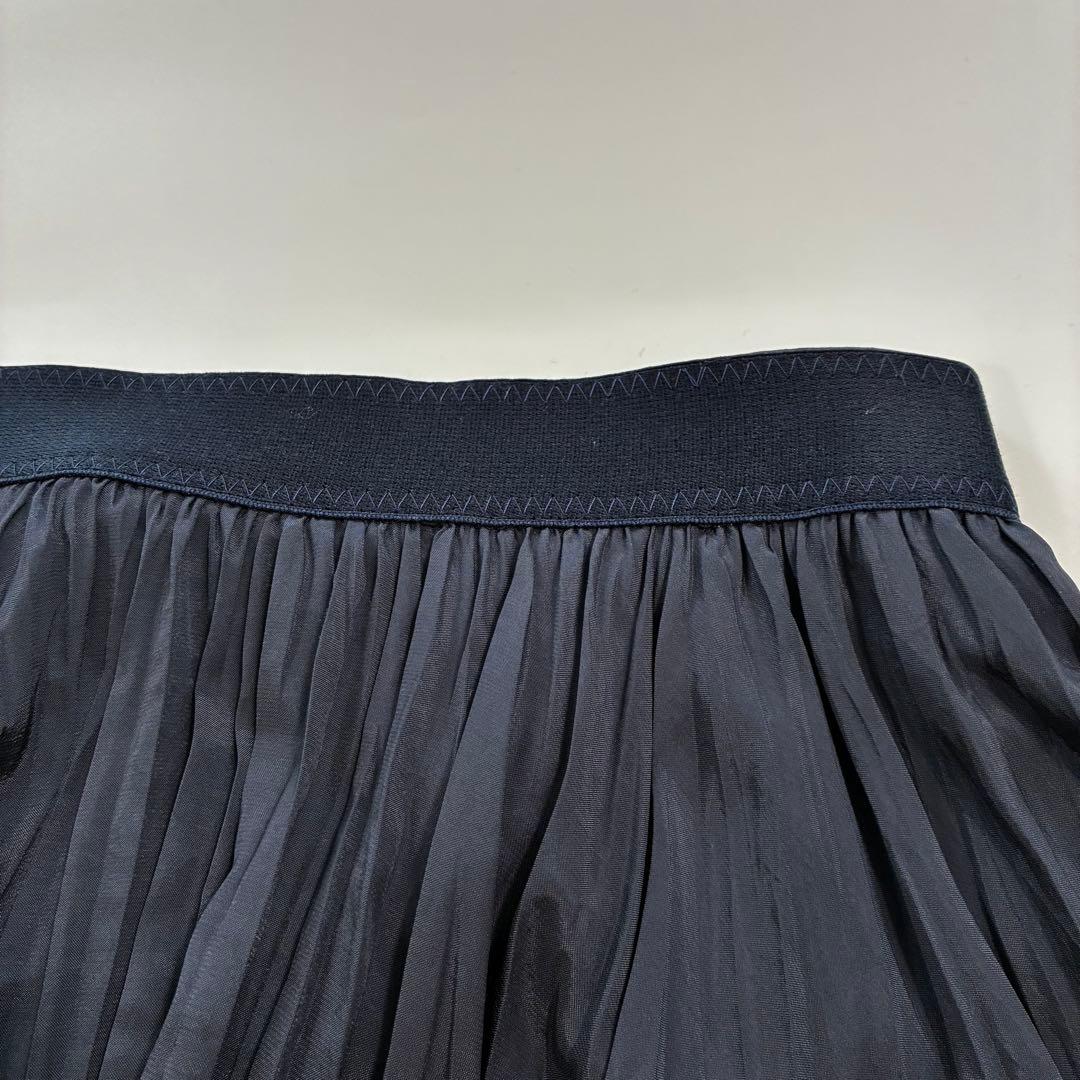 【美品】ANAYI プリーツスカート ロング ネイビー 日本製 38
