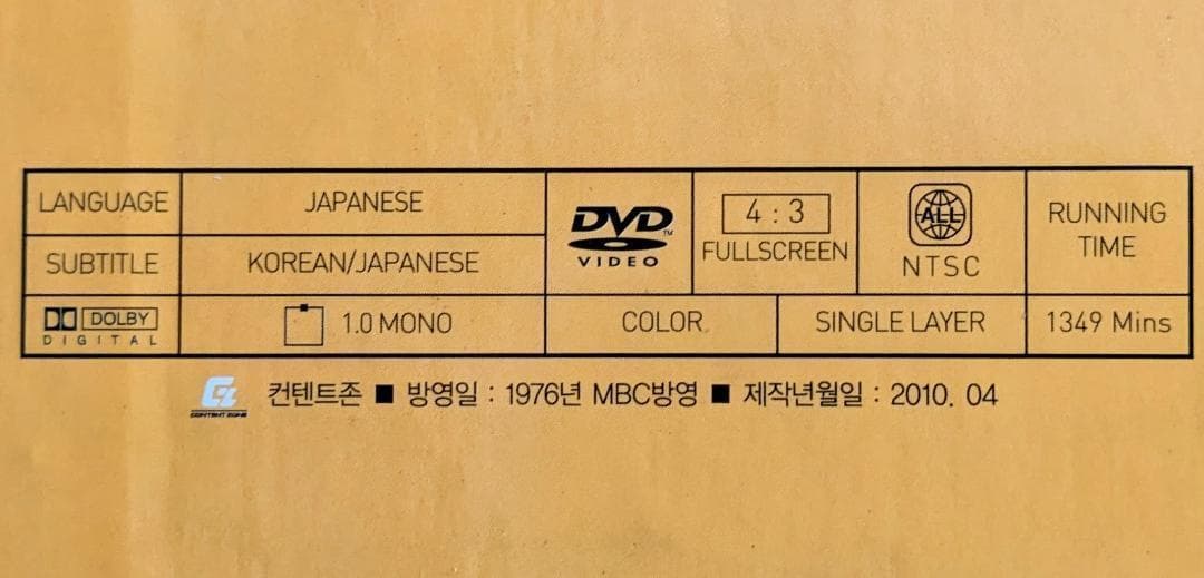 中古 韓国正規盤 アルプスの少女ハイジ アニメ DVD BOX 世界名作劇場