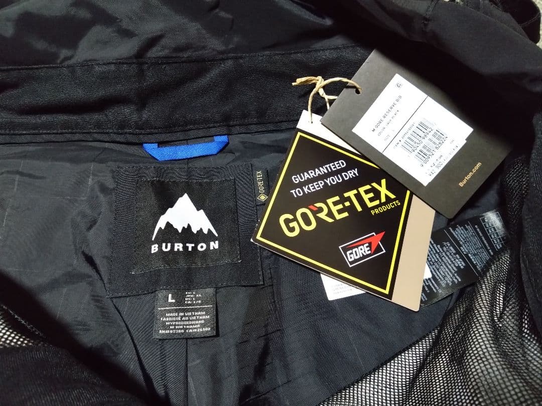 BURTON GORE-TEX ブラック リザーブ ビブパンツ Lサイズ