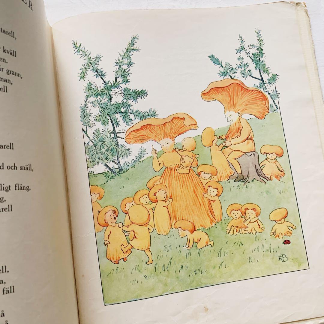 スウェーデンの古い絵本 エルサ・ベスコフの素敵な挿絵꙳⋆花の歌　ビンテージ洋書