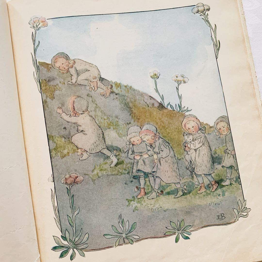 スウェーデンの古い絵本 エルサ・ベスコフの素敵な挿絵꙳⋆花の歌　ビンテージ洋書