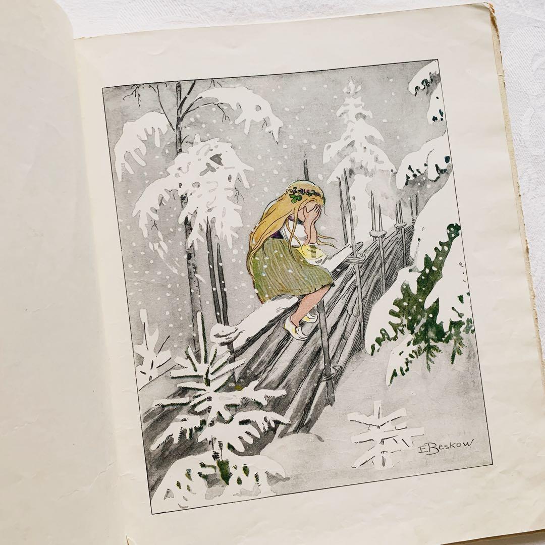 スウェーデンの古い絵本 エルサ・ベスコフの素敵な挿絵꙳⋆花の歌　ビンテージ洋書