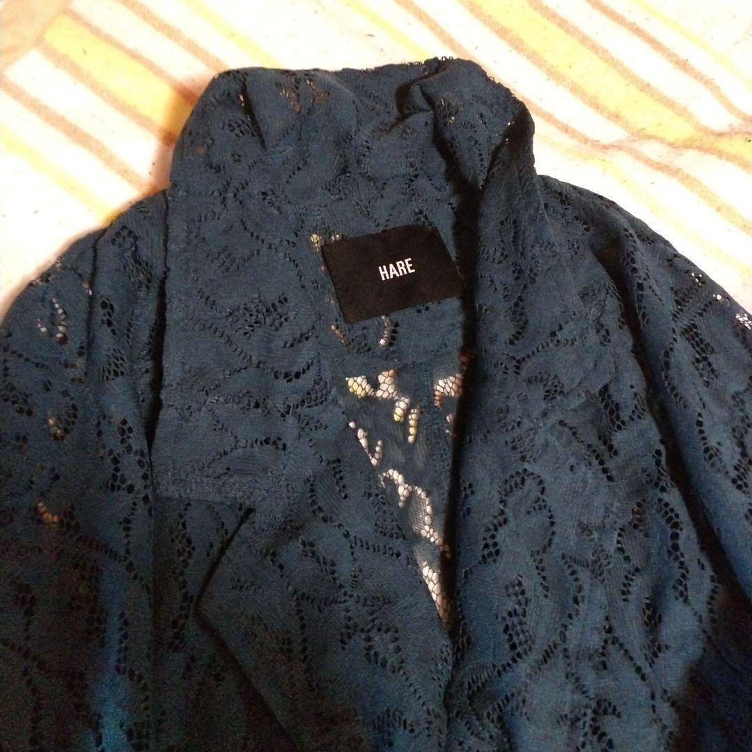 HARE ダークグリーン レース　セットアップ