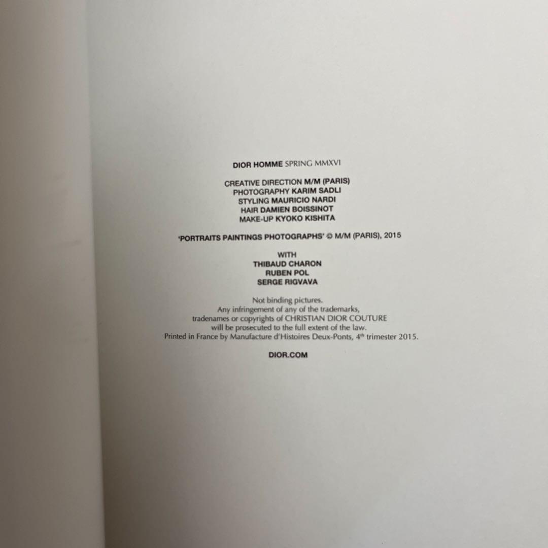 洋書 Dior Homme Spring MMXVI