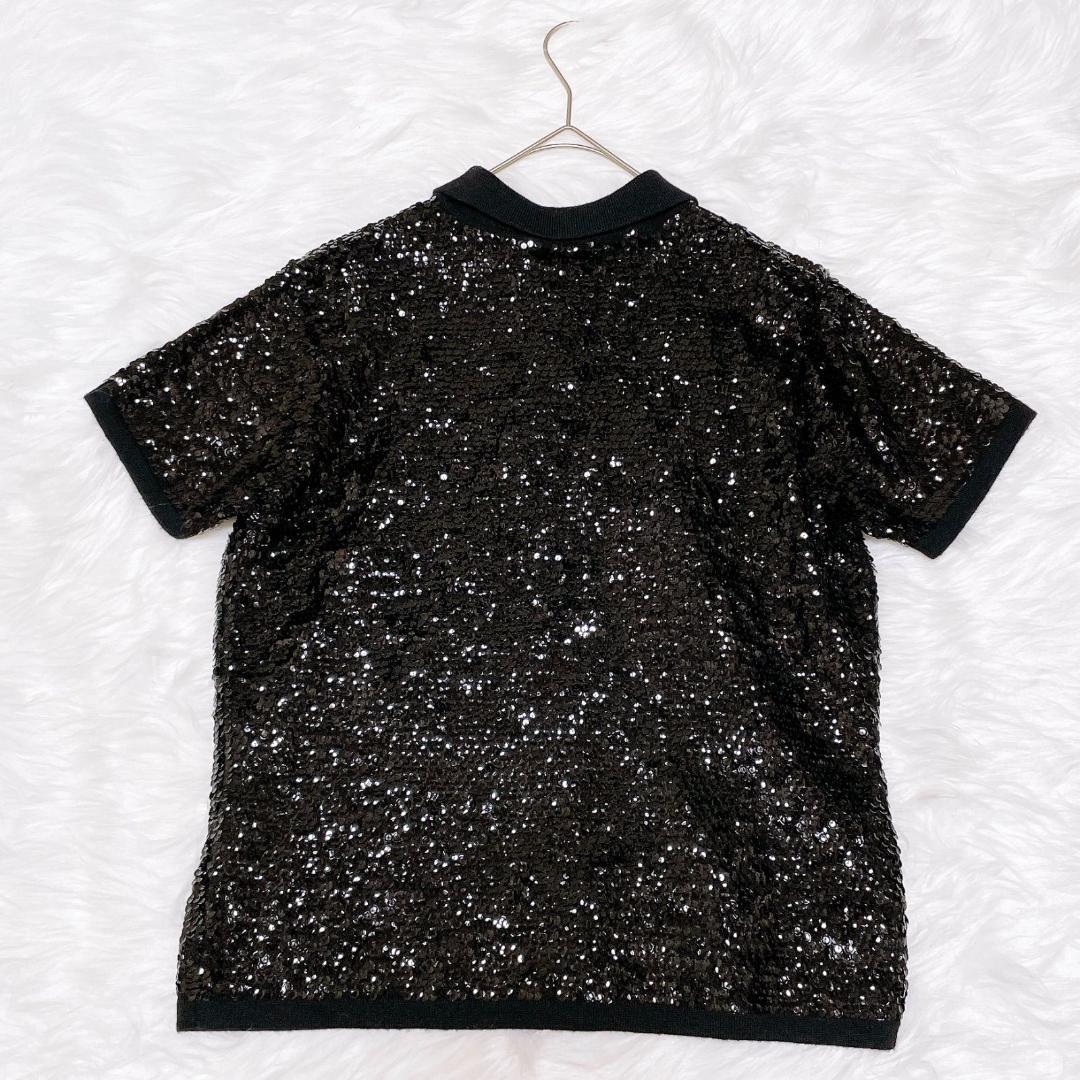 希少‼︎ ラルフローレン ポロシャツスパンコール　黒　ワンポイント刺繍　Koki
